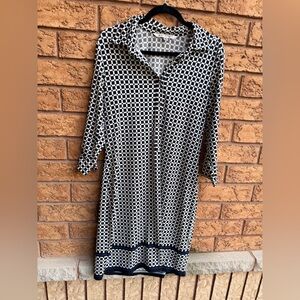 ▪️Max Studio Patterned Collared Button Down Dress‎